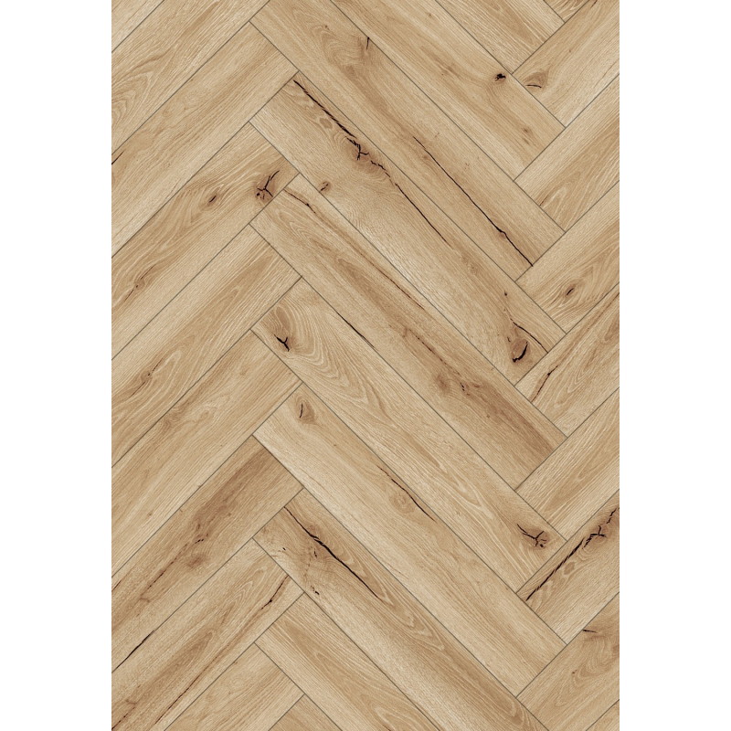 Mexen Buffalo vinilne ploče riblja kost 635 x 127 mm SPC 6,5 mm podloga 1,5 mm, 4 V-fuga, hrast - F1190-0635-127-505-4V1-01