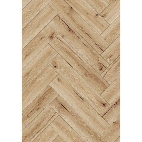 Mexen Buffalo panele winylowe jodełka 635 x 127 mm SPC 6,5 mm podkład 1,5 mm, 4 V-Fuga, Dąb - F1190-0635-127-505-4V1-01