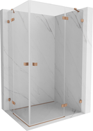 Mexen Lunar Duo parema hinged dušikabiin 120 x 100 cm, läbipaistev, harjatud vask - 834-120P-100L-65-00