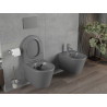 Mexen Rico Rimless wc-commode met langzaam sluitende slanke zitting, duroplast, donkergrijs mat - 30724071