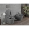 Mexen Rico Rimless WC-skål med sakta stängande slim sits, duroplast, mörkgrå matt - 30724071
