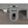 Mexen Rico inodoro sin borde con tapa de cierre suave versión slim, duroplast, gris claro mate - 30724061