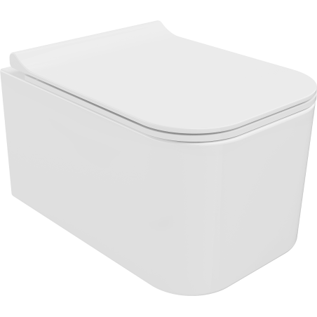Mexen Elis WC-Schüssel Rimless mit langsam schließendem Slim-Sitz, Duroplast, weiß glänzend - 30910700
