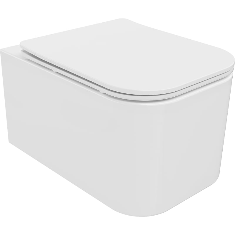 Mexen Elis miska wc Rimless z deską wolnoopadającą slim, duroplast, biała połysk - 30910600