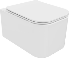 Mexen Elis Rimless WC Bowl with Soft Close Slim Seat, Duroplast, Glossy White - 30910600
