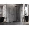 Mexen Lunar Duo cabine de douche pivotante droite 115 x 85 cm, transparent, gris canon brossé - 834-115P-085L-66-00