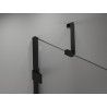 Mexen Lunar Duo duši kabiin, parempoolse hingedega, 90 x 85 cm, läbipaistev, must - 834-090P-085L-70-00