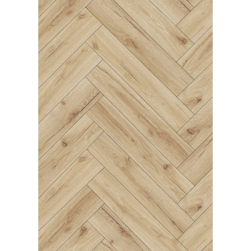 Mexen Sun Valley vinyl herringbone panels 635 x 127 mm SPC 6.5 mm underlay 1.5 mm, 4 V-Groove, Oak - F1189-0635-127-505-4V1-01