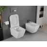 Mexen Madox WC-skål Rimless med mjukstängande slim-sits, duroplast, vit glans - 30154000