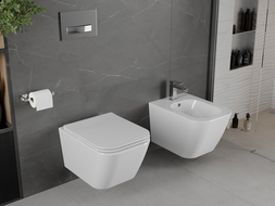 Mexen Madox miska wc Rimless z deską wolnoopadającą slim, duroplast, biała połysk - 30154000