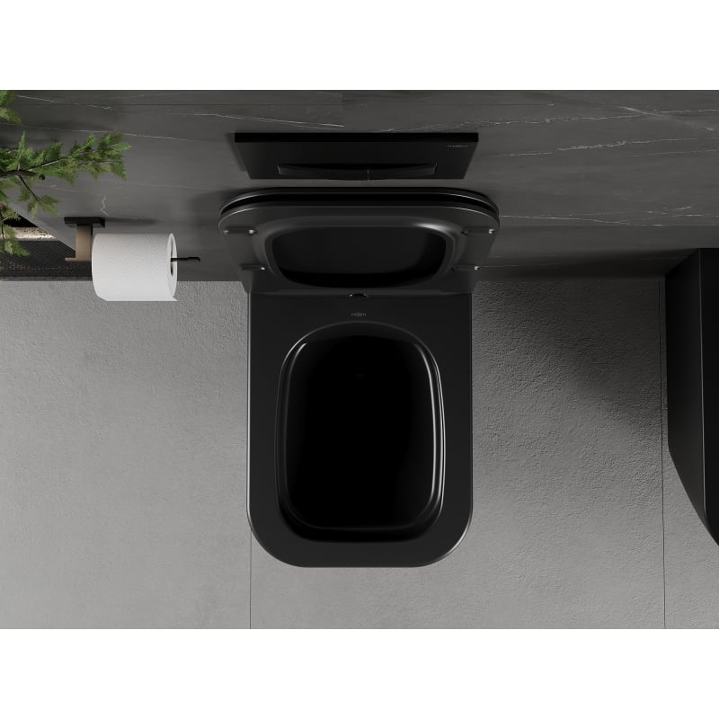 Mexen Madox Rimless WC bowl with soft-closing slim seat, duroplast, matte black - 30154070