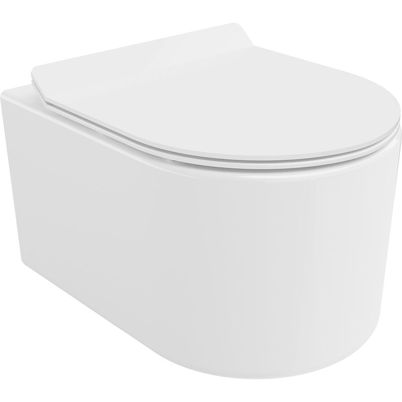 Mexen Sofia cuvette wc sans rebord avec abattant slim à descente assistée, duroplast, blanc brillant - 30540100