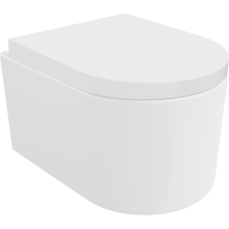 Mexen Sofia cuvette WC sans rebord avec abattant à descente progressive, dur, duroplast, blanc brillant - 30540200