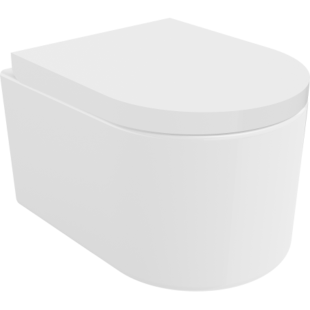 Mexen Sofia WC-Mëtsch Rimless mat luesofaltege System sëtzt déi haart, Duroplast, wäiss Glanz - 30540200