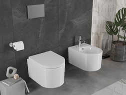 Mexen Sofia miska wc Rimless z deską wolnoopadającą twarda, duroplast, biała połysk - 30540200