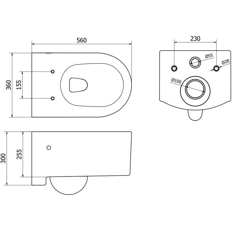Mexen Sofia cuvette WC avec abattant à descente lente dur, blanc brillant - 30798000