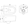 Mexen Sofia wc-pot met hard, langzaam sluitend toiletbril, wit glans - 30798000