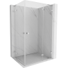 Mexen Lunar L Duo parema hinged-saunaga dušikabiin 115 x 100 cm, läbipaistev, kroom - 834L-115P-100L-01-00