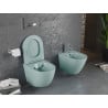 Mexen Lena WC-skål Rimless med soft-close slimsits, duroplast, ljusgrön matt - 30224048