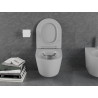 Mexen Lena rimloze wc-pot met slim, zacht sluitend duroplast toiletzitting, lichtgrijs mat - 30224061
