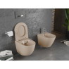 Mexen Lena wc-pot Rimless met softclose deksel slim, duroplast, cappuccino mat - 30224064