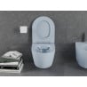 Mexen Lena cuvette WC sans bride avec abattant à descente lente slim, duroplast, gris-bleu mat - 30224069