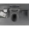 Mexen Lena WC-skål Rimless med slim mjukstängande sits, duroplast, mörkgrå matt - 30224071