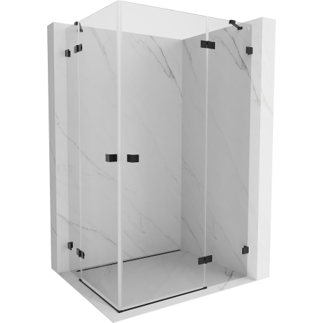 Mexen Lunar Duo parempoolne hinged dušikabiin 105 x 85 cm, läbipaistev, must - 834-105P-085L-70-00