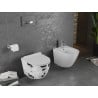 Mexen Lena WC-Schüssel Rimless mit langsam schließendem Slim-Sitz, Duroplast, weißes Muster - 30224099
