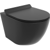 Mexen Lena taza de inodoro Rimless con asiento de cierre suave slim, duroplast, negro mate - 30220185