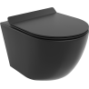 Mexen Lena WC-skål Rimless med slimsits, duroplast, svart matt - 30220185