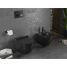 Mexen Lena Rimless wc-kom met afneembare slanke zitting, duroplast, zwarte mat - 30220185