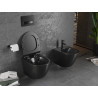 Mexen Lena taza de inodoro Rimless con asiento de cierre suave slim, duroplast, negro mate - 30220185