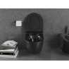 Mexen Lena Rimless wc-kom met afneembare slanke zitting, duroplast, zwarte mat - 30220185