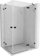 Mexen Lunar Duo desni kutni tuš 110 x 95 cm, proziran, crna - 834-110P-095L-70-00