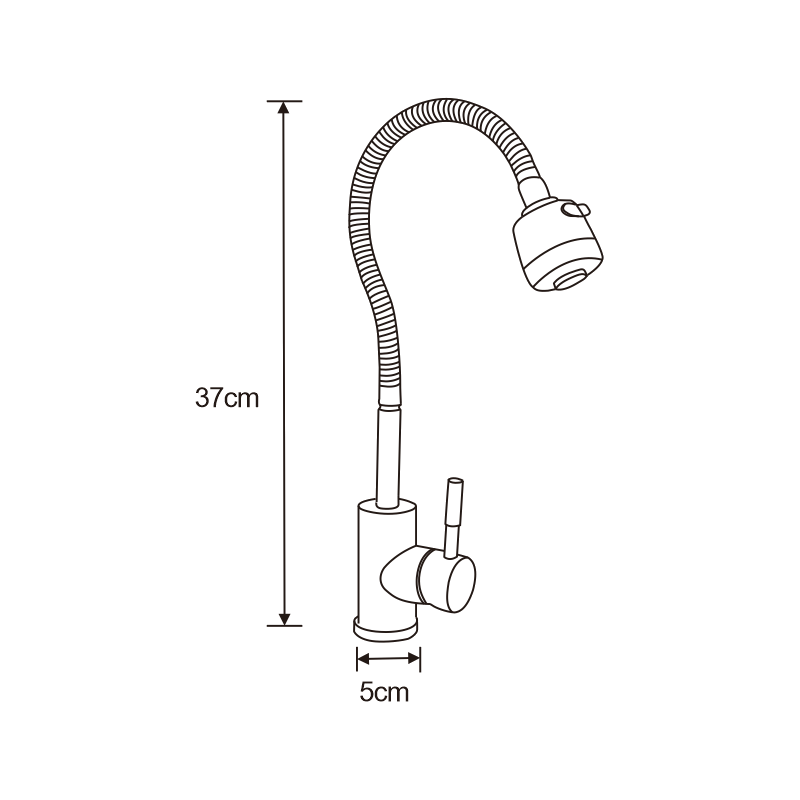 Mexen Maya grifo de cocina, cromado - 672400-00
