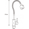 Mexen Maya grifo de cocina, cromado - 672400-00