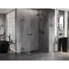 Mexen Lunar Duo shower enclosure right hinged 115 x 90 cm, transparent, black - 834-115P-090L-70-00