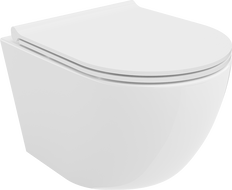 Mexen Lena Rimless wc-kulho hidastavalla slim-kannella, duroplast, kiiltävän valkoinen - 30220500