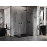 Mexen Lunar Duo right hinged shower cabin 115 x 110 cm, transparent, black - 834-115P-110L-70-00