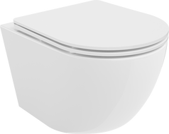 Mexen Lena wc-kulho Rimless, jossa on hidastuva slim-kansi, duroplastic, kiiltävä valkoinen - 30220300