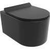 Mexen Sofia cuvette WC Rimless avec abattant à descente lente slim, duroplast, noir mat - 30540185