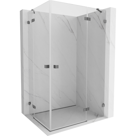Mexen Lunar Duo parempoolne avanev dušikabiin 95 x 90 cm, läbipaistev, gun metal - 834-095P-090L-95-00