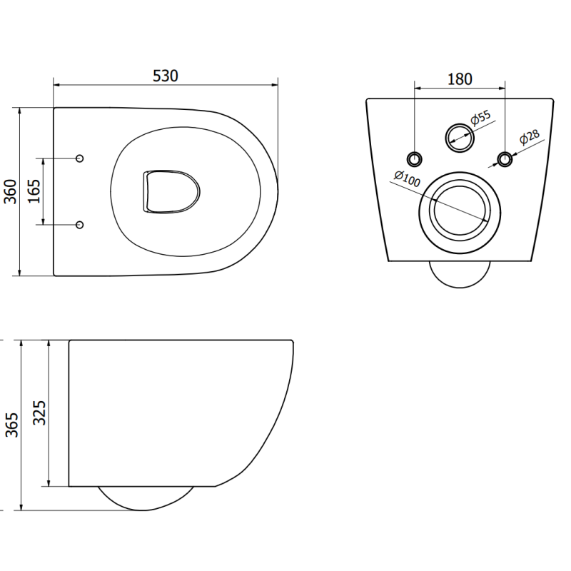 Mexen Lena wc rimless con sedile a chiusura rallentata rigido, bianco lucido - 30298000