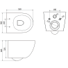 Mexen Lena WC-Schüssel Rimless mit Softclose-Sitz, Hart, Weiß Hochglanz - 30298000