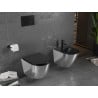 Mexen Lena rimloze wc-pot met softclose slim zitting, duroplast, zwart mat/zilver - 30224074