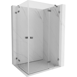 Mexen Lunar Duo Duschkabine rechtsseitig 100 x 85 cm, transparent, Gun Metal - 834-100P-085L-95-00