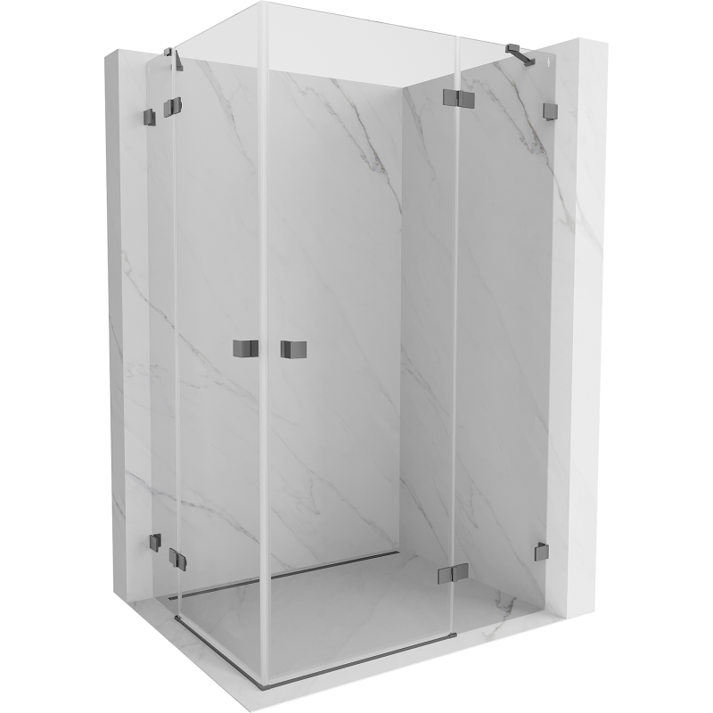 Mexen Lunar Duo Right-Hinged Shower Cabin 110 x 90 cm, Transparent, Gun Metal - 834-110P-090L-95-00