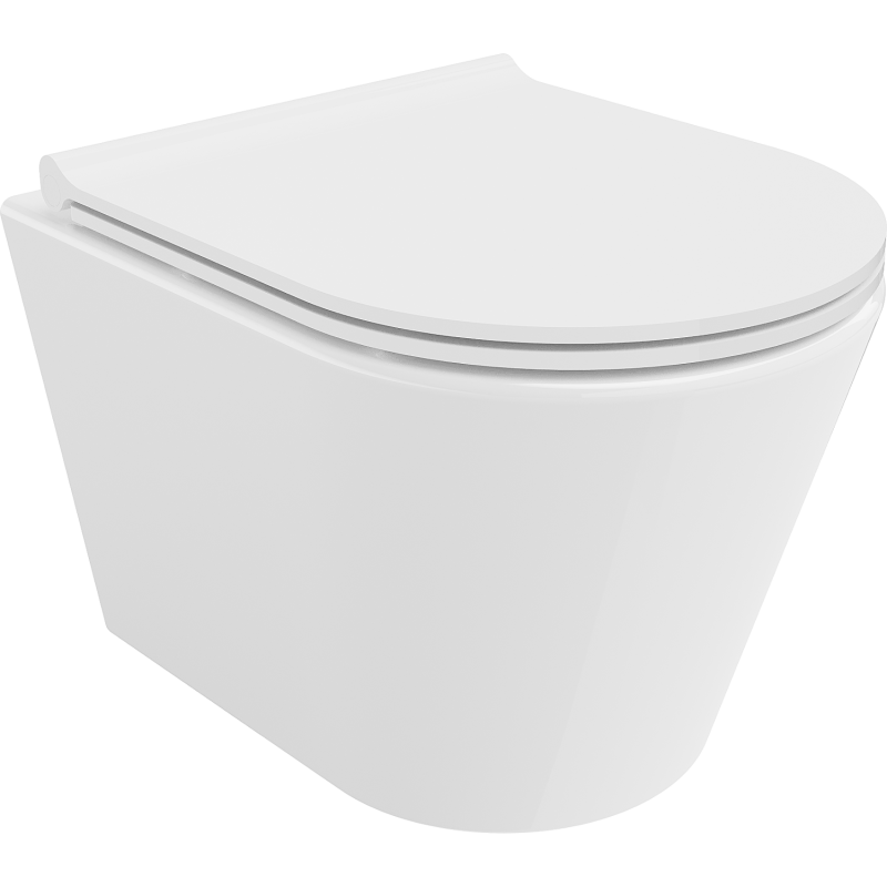 Mexen Rico miska wc Rimless z deską wolnoopadającą slim, duroplast, biała połysk - 30720500