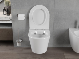 Mexen Rico miska wc Rimless z deską wolnoopadającą slim, duroplast, biała połysk - 30720500